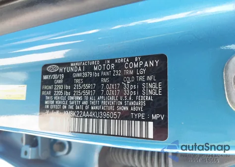 2019 Hyundai Kona Sel from USA, damaged, VIN KM8K22AA4KU396057